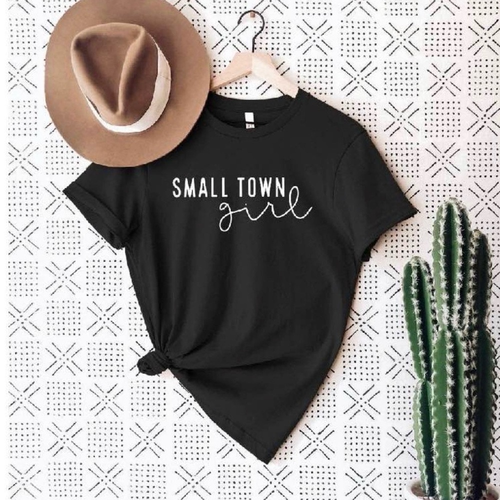 Small Town Girl Graphic Tee - Black